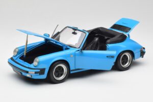 Porsche 911 930 Carrera Cabriolet Blue Minichamps 1:18 100063032 Diecast - image 2 of 8
