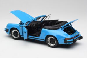 Porsche 911 930 Carrera Cabriolet Blue Minichamps 1:18 100063032 Diecast - image 5 of 8
