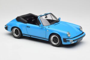 Porsche 911 930 Carrera Cabriolet Blue Minichamps 1:18 100063032 Diecast - image 6 of 8