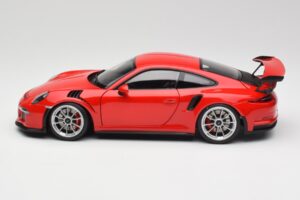 Porsche 911 991 GT3 RS Guards Red Silver Wheels AUTOart 1:18 78165 Diecast - image 4 of 8