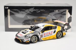 Porsche 911 991.2 GT3 R Rowe Racing #98 N. Muller / R. Dumas / M. Jaminet 24 Hours of Spa 2019 Minichamps 1:18 155196098 Diec - image 6 of 6