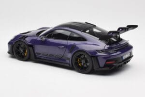 Porsche 911 992 GT3 RS Weissach Package Ultraviolet Norev 1:18 187368 Diecast - image 7 of 8