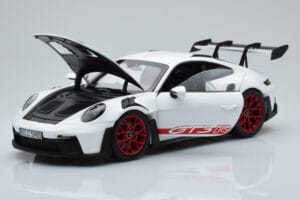 Porsche 911 992 GT3 RS White Pyro Red Norev 1:18 187352 Diecast - image 2 of 8