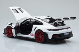 Porsche 911 992 GT3 RS White Pyro Red Norev 1:18 187352 Diecast - image 5 of 8