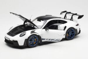 Porsche 911 992 GT3 Weissach Package White & Indigo Blue Norev 1:18 187353 Diecast - image 2 of 8