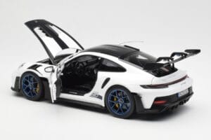 Porsche 911 992 GT3 Weissach Package White & Indigo Blue Norev 1:18 187353 Diecast - image 5 of 8