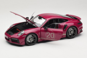 Porsche 911 992 Turbo S Coupe Sport Design Red Minichamps 1:18 113069075 Diecast - image 2 of 8