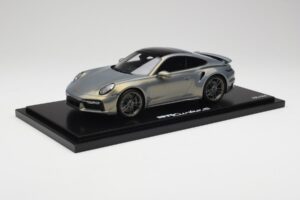 Porsche 911 Turbo S 992 Silver Bamboo Chromaflire With Display Case Spark 1:18 WAP0219100RTSS Resin - image 2 of 7