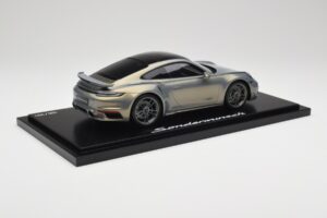 Porsche 911 Turbo S 992 Silver Bamboo Chromaflire With Display Case Spark 1:18 WAP0219100RTSS Resin - image 3 of 7