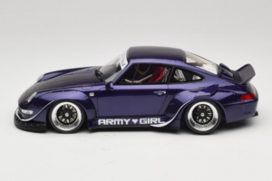 Porsche 911 993 RWB Army Girl Purple GT Spirit 1:18 GT562 Resin - image 3 of 6