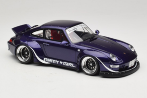 Porsche 911 993 RWB Army Girl Purple GT Spirit 1:18 GT562 Resin - image 4 of 6