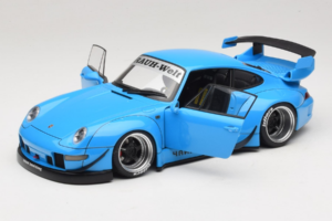 Porsche 911 993 RWB Sky Blue Gun Grey Wheels AUTOart 1:18 78152 Composite - image 2 of 8