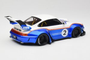 Porsche 911 993 RWB X Liberty Walk White With Blue GT Spirit 1:18 GT530 Resin - image 2 of 8