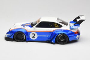 Porsche 911 993 RWB X Liberty Walk White With Blue GT Spirit 1:18 GT530 Resin - image 3 of 8