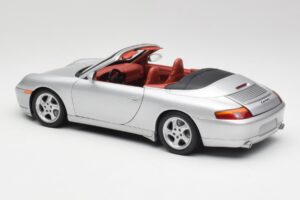 Porsche 911 996 Cabriolet Silver Gate 1:18 1052 Diecast - image 7 of 8