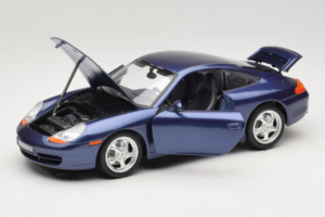 Porsche 911 996 Carrera Blue Bburago 1:18 WAP02100897 Diecast - image 2 of 8