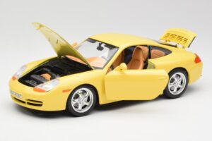 Porsche 911 996 Carrera Yellow Bburago 1:18 30085-M1 Diecast - image 2 of 8