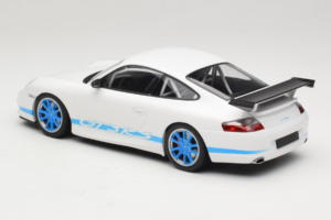 Porsche 911 996 GT3 RS White Blue Stripes Minichamps 1:18 155062021 Diecast - image 5 of 6