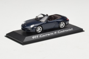 Porsche 911 997 Carrera 4 Cabriolet Dark Blue Minichamps 1:43 WAP02015216-R1 Diecast - image 2 of 4