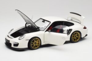 Porsche 911 997 GT2 RS White & Gold Wheels Minichamps 1:18 100069406 Diecast - image 2 of 8