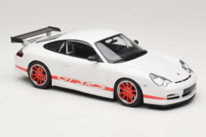 Porsche 911 996 GT3 RS White Red Stripe Minichamps 1:18 155062020 Diecast - image 4 of 6