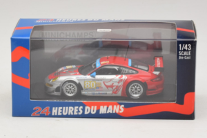 Porsche 911 997 GT3 RSR #80 J. Bergmeister / S. Neiman / D. Law 24 Hours of Le Mans 2009 Minichamps 1:43 400096980 Diecast - image 4 of 4