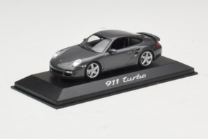 Porsche 911 997 Turbo Grey Metallic Minichamps 1:43 WAP02013116 Diecast - image 2 of 4