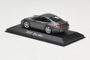 Porsche 911 997 Turbo Grey Metallic Minichamps 1:43 WAP02013116 Diecast - image 3 of 4