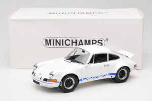 Porsche 911 Carrera RSR Group 4 GT White & Blue 1973 Minichamps 1:18 107065020 Diecast - image 6 of 6