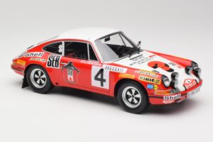 Porsche 911 S #4 G. Larrousse / M. Perramond 2nd Place Rally Monte Carlo 1972 Minichamps 1:18 107726804 Resin - image 4 of 6