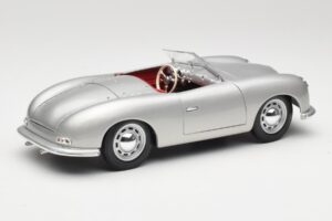 Porsche No. 1 356 Roadster Fish Silver Maisto 1:18 31853 Diecast - image 3 of 8