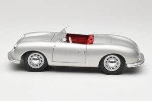 Porsche No. 1 356 Roadster Fish Silver Maisto 1:18 31853 Diecast - image 4 of 8