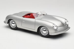 Porsche No. 1 356 Roadster Fish Silver Maisto 1:18 31853 Diecast - image 6 of 8