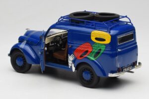 Renault Juvaquatre Michelin Blue Solido 1:18 82008 Diecast - image 7 of 8
