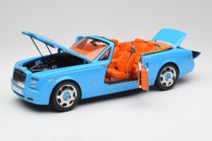 Rolls-Royce Phantom Drophead Coupe Powder Blue Kyosho 1:18 08871BL Diecast - image 2 of 10