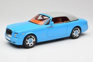 Rolls-Royce Phantom Drophead Coupe Powder Blue Kyosho 1:18 08871BL Diecast - image 4 of 10