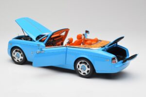 Rolls-Royce Phantom Drophead Coupe Powder Blue Kyosho 1:18 08871BL Diecast - image 7 of 10