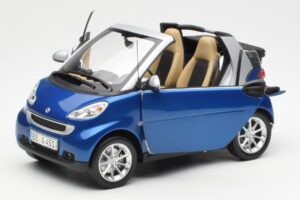 Smart Fortwo W451 Cabrio Blue Silver Minichamps 1:18 Q0022565V001C80Q00 Diecast - image 2 of 8