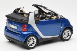 Smart Fortwo W451 Cabrio Blue Silver Minichamps 1:18 Q0022565V001C80Q00 Diecast - image 3 of 8