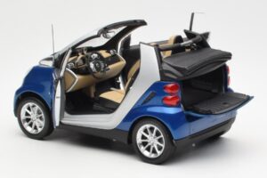 Smart Fortwo W451 Cabrio Blue Silver Minichamps 1:18 Q0022565V001C80Q00 Diecast - image 5 of 8