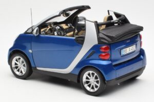 Smart Fortwo W451 Cabrio Blue Silver Minichamps 1:18 Q0022565V001C80Q00 Diecast - image 7 of 8