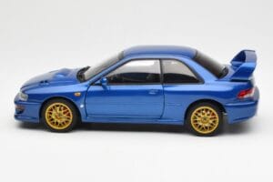 Subaru Impreza 22B Upgraded Version Blue With Gold Wheels AUTOart 1:18 78602 Diecast - image 4 of 8