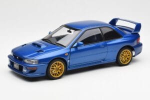 Subaru Impreza 22B Upgraded Version Blue With Gold Wheels AUTOart 1:18 78602 Diecast