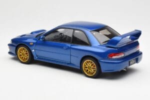 Subaru Impreza 22B Upgraded Version Blue With Gold Wheels AUTOart 1:18 78602 Diecast - image 7 of 8