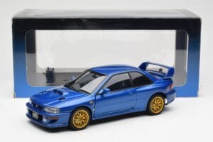 Subaru Impreza 22B Upgraded Version Blue With Gold Wheels AUTOart 1:18 78602 Diecast - image 8 of 8