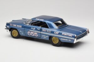Pontiac Catalina Super Duty Super Stock #655 Blue 1962 Auto World 1:18 AW201/06 Diecast - image 7 of 8