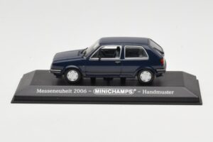 Volkswagen Golf Mk2 Blue Trade Show Sample Minichamps 1:43 GOLFHANDMUSTER Diecast