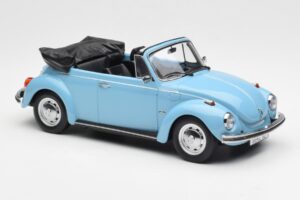 Volkswagen Beetle 1303 Cabriolet Light Blue Norev 1:18 188531 Diecast - image 4 of 6