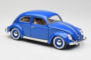 Volkswagen Beetle Blue Bburago 1:18 23124646 Diecast - image 6 of 8