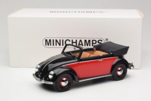 Volkswagen Beetle Convertible Black & Red Minichamps 1:18 107054132 Resin - image 6 of 6